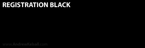 سیاه معیار (Registration Black) یا کد رنگ مشکی CMYK