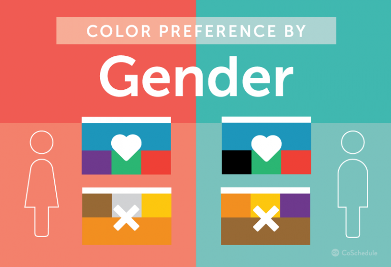 رنگ های مورد پسند جنسیت های مختلف